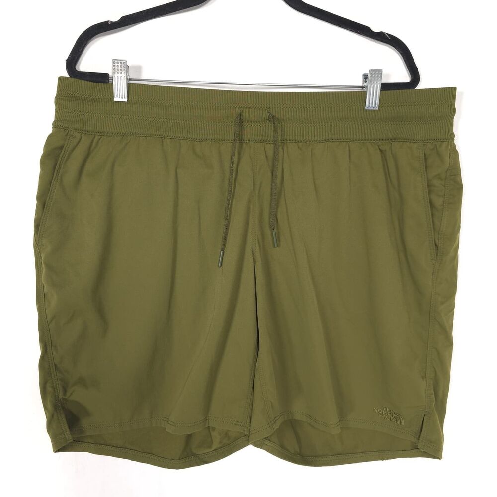 THE NORTH FACE Women’s Athletic Shorts XL Lined Olive Green Outdoor Hiking